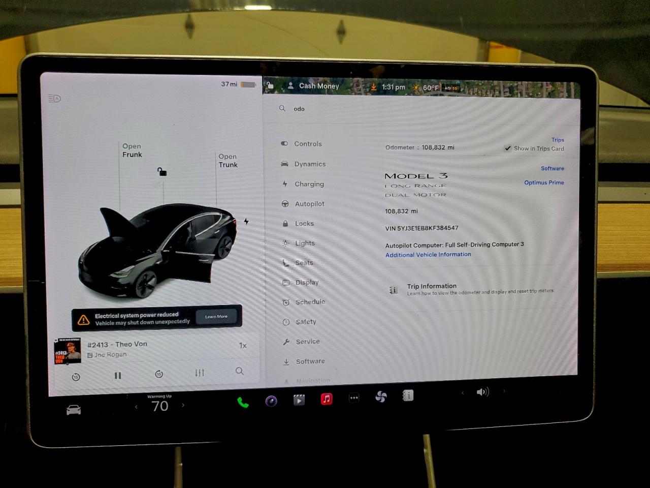 2019 Tesla Model 3 VIN: 5YJ3E1EB8KF384547 Lot: 93274155