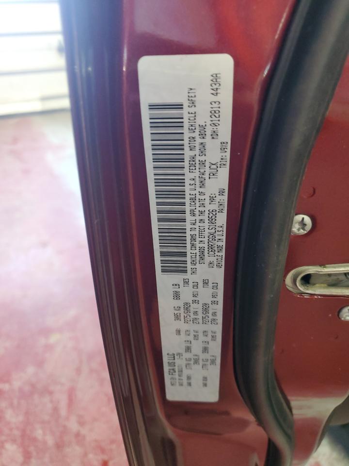 2020 Ram 1500 Classic Warlock VIN: 1C6RR7GGXLS109526 Lot: 92930975