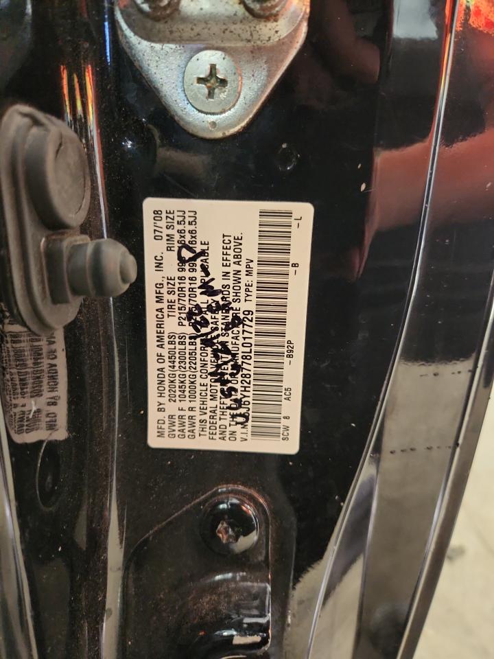 2008 Honda Element Ex VIN: 5J6YH28778L017729 Lot: 91863265