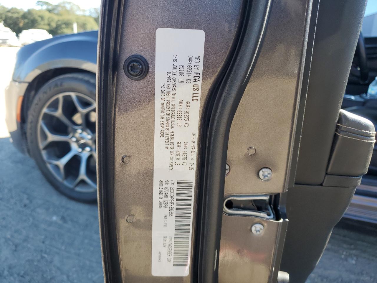 2015 Chrysler 300 S VIN: 2C3CCABG4FH892055 Lot: 91323275