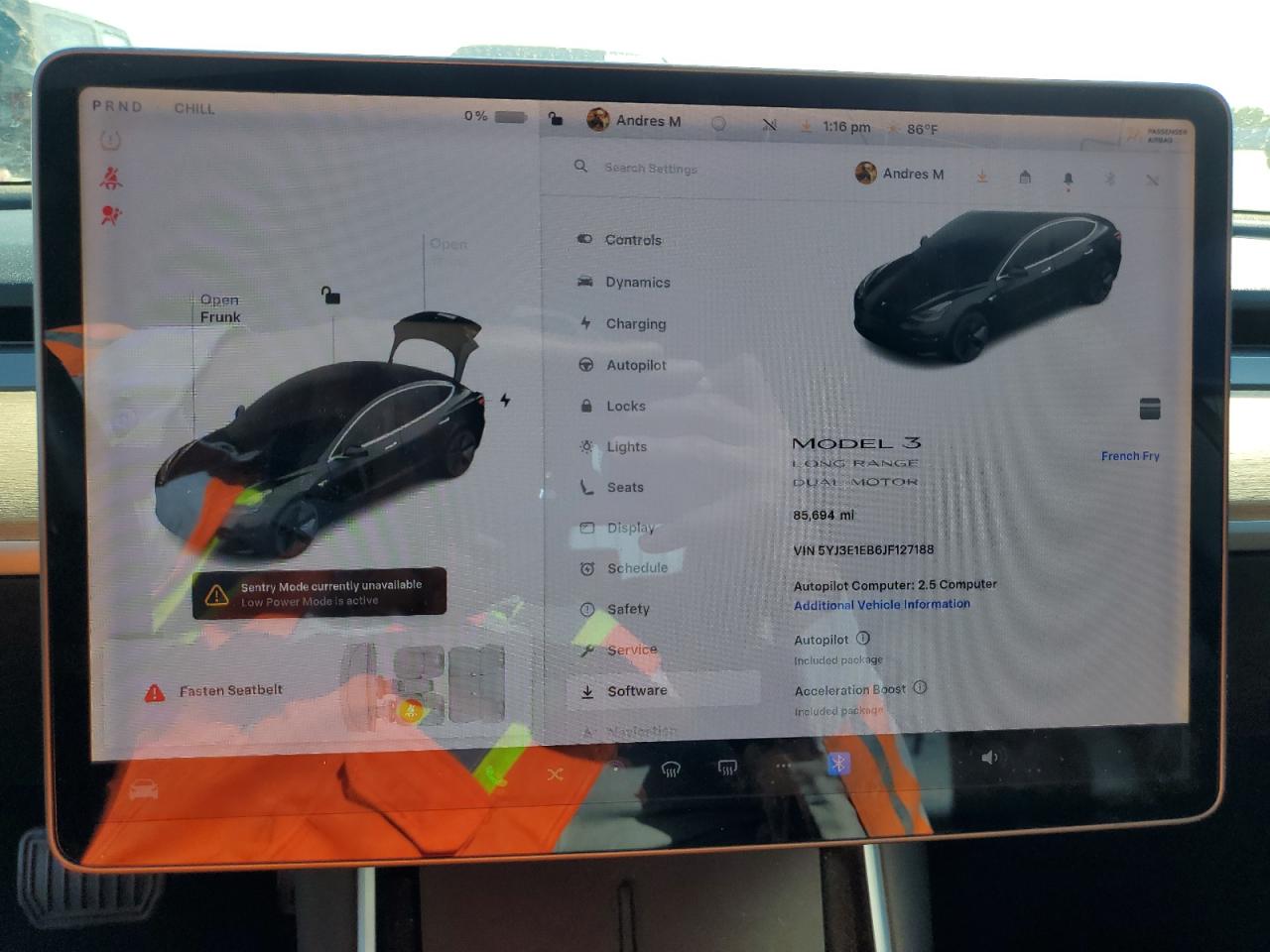 2018 Tesla Model 3 VIN: 5YJ3E1EB6JF127188 Lot: 91791955