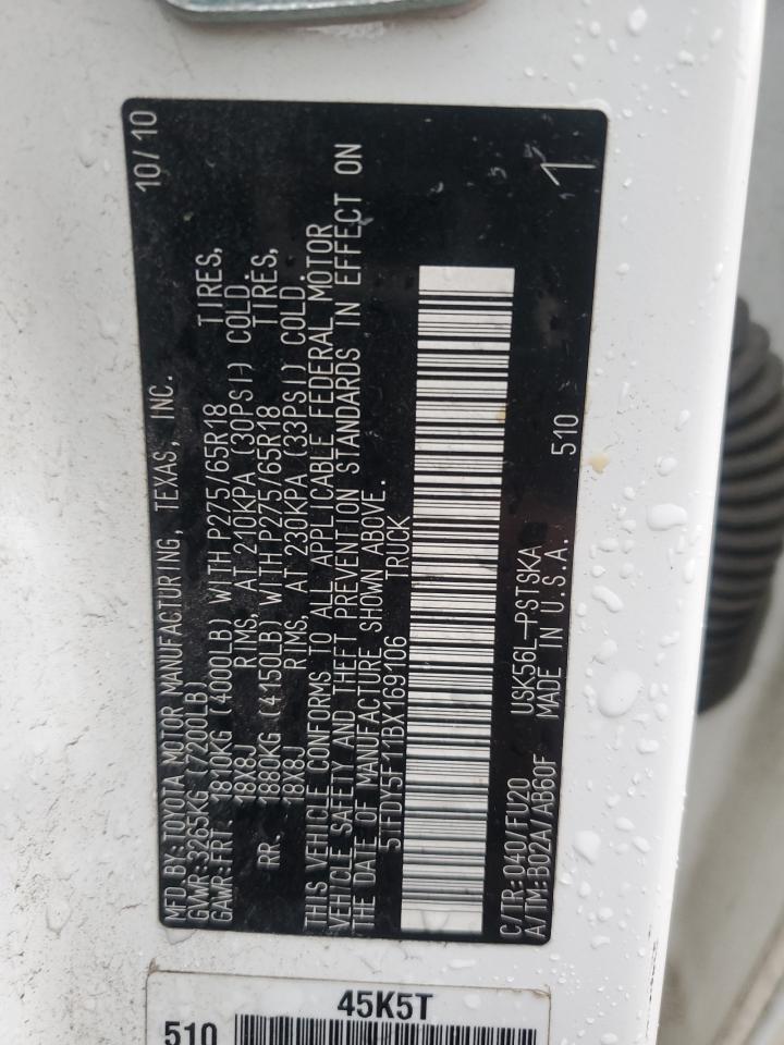 2011 Toyota Tundra Crewmax Sr5 VIN: 5TFDY5F11BX169106 Lot: 90787665