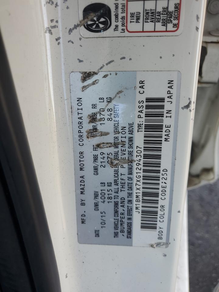 2016 Mazda 3 Grand Touring VIN: JM1BM1X7XG1294307 Lot: 93385415