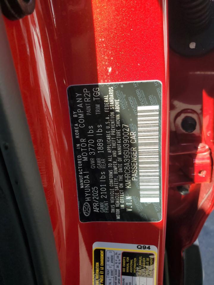 2025 Hyundai Venue Sel VIN: KMHRC8A39SU390027 Lot: 87287725