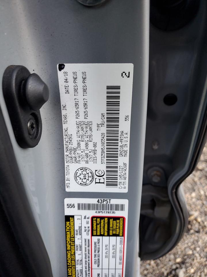 2018 Toyota Tacoma Double Cab VIN: 5TFDZ5BN5JX035428 Lot: 91893055