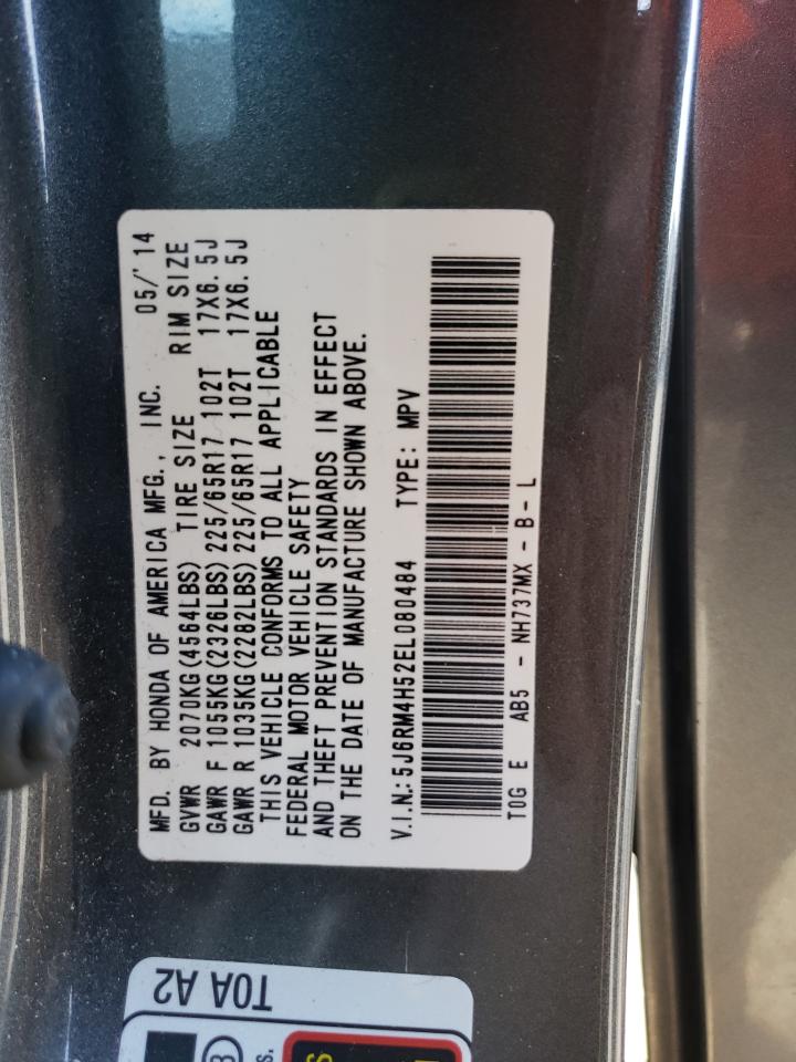 2014 Honda Cr-V Ex VIN: 5J6RM4H52EL080484 Lot: 91649035