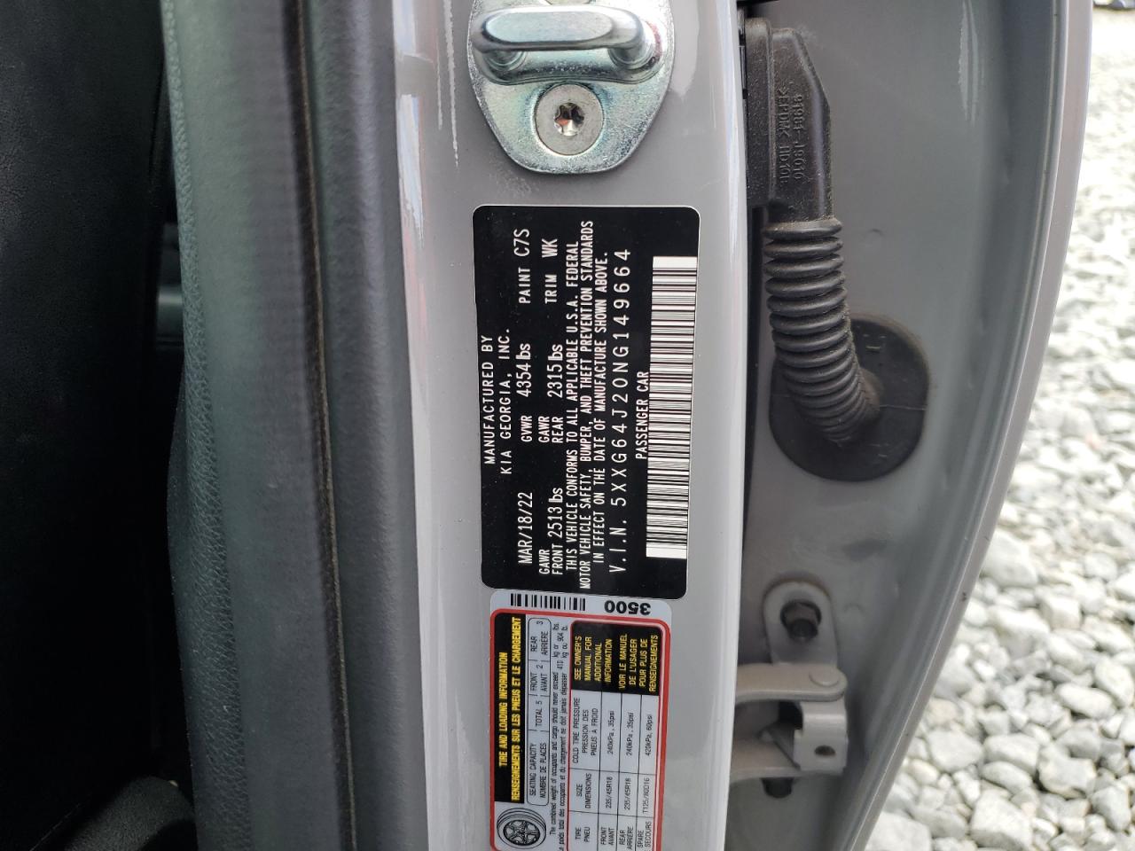 2022 Kia K5 Gt Line VIN: 5XXG64J20NG149664 Lot: 92243305