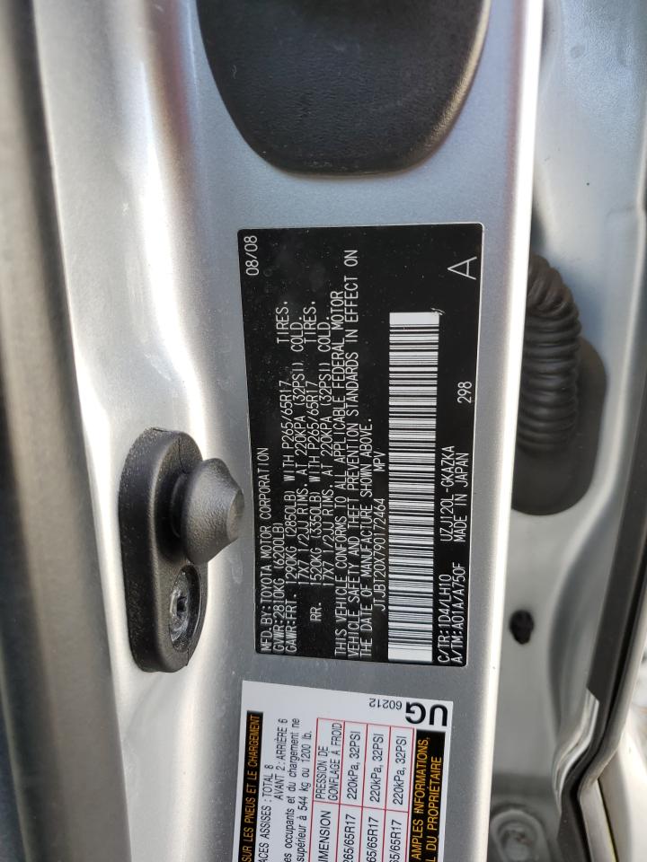 2009 Lexus Gx 470 VIN: JTJBT20X790172464 Lot: 90699245