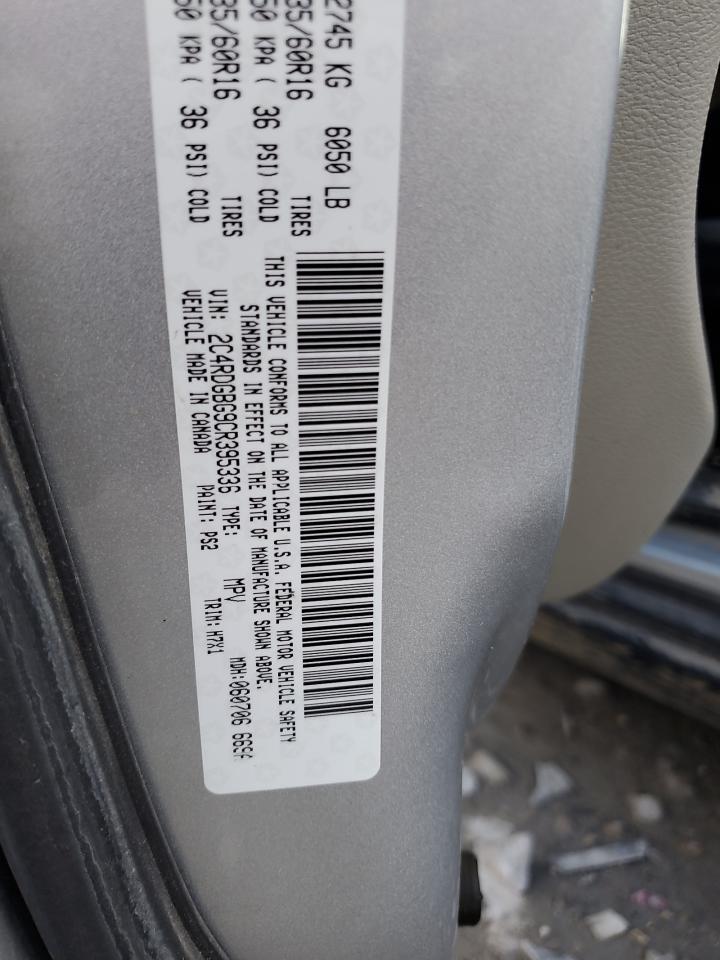 2012 Dodge Grand Caravan Se VIN: 2C4RDGBG9CR395336 Lot: 93453995