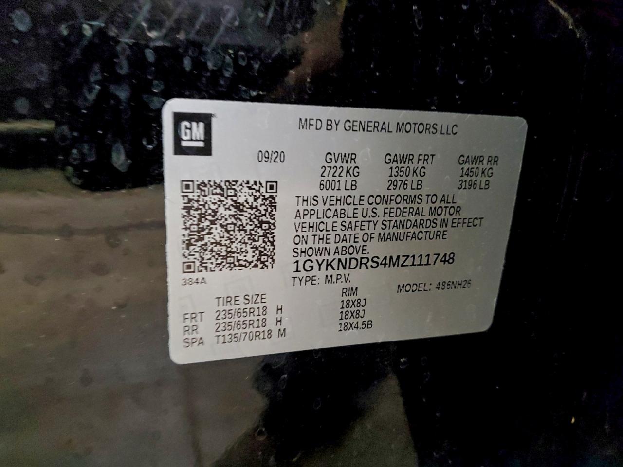 2021 Cadillac Xt5 Premium Luxury VIN: 1GYKNDRS4MZ111748 Lot: 93969925