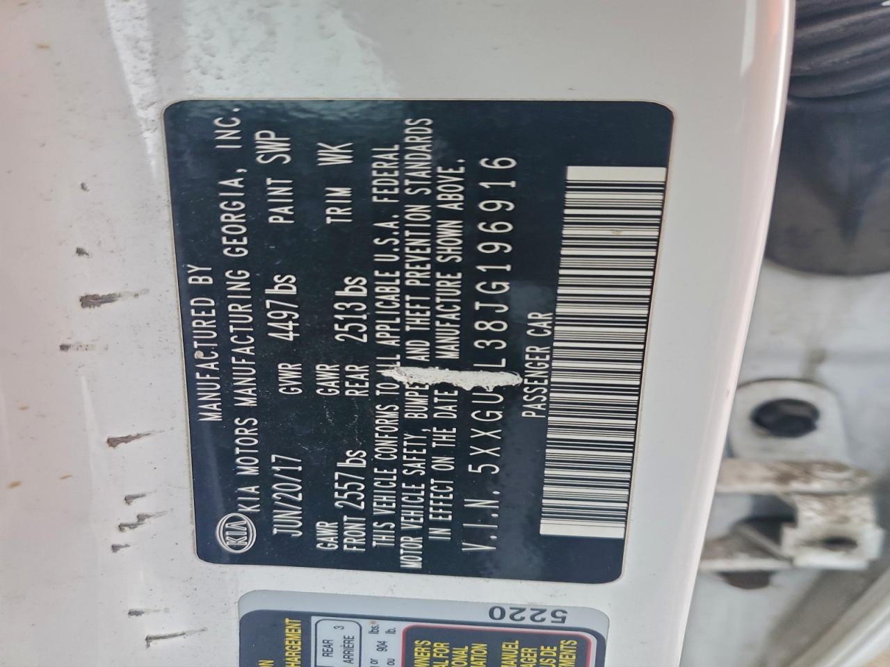 2018 Kia Optima Ex VIN: 5XXGU4L38JG196916 Lot: 94331045