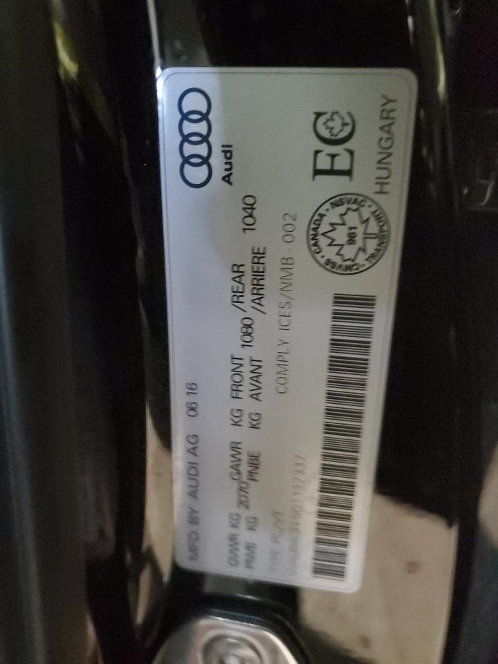 2016 Audi A3 Premium VIN: WAUB8GFF5G1117337 Lot: 90907095