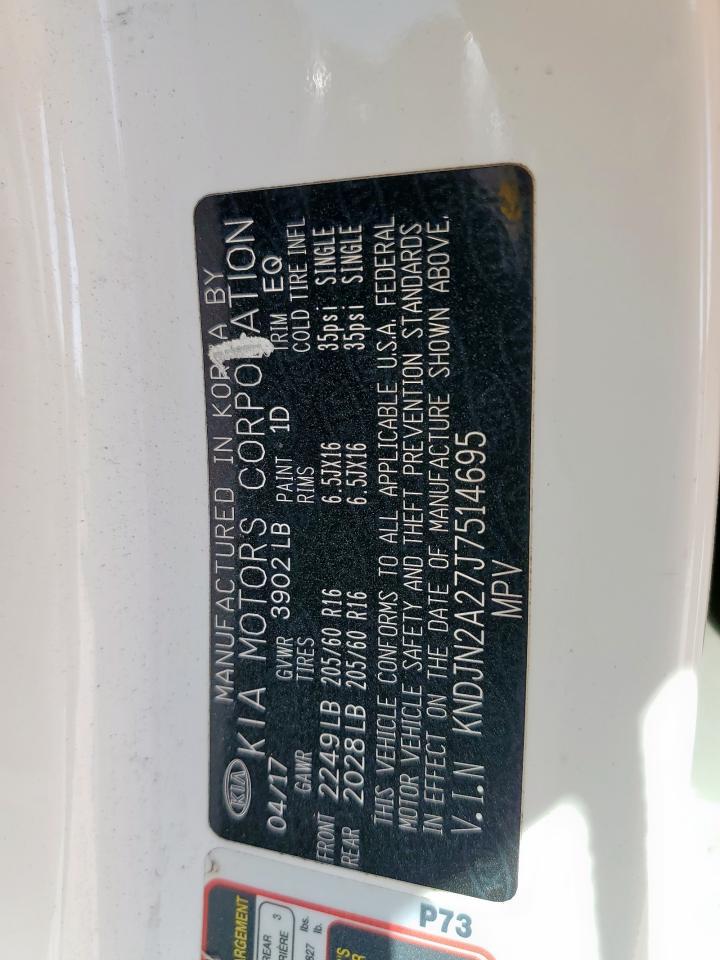 2018 Kia Soul VIN: KNDJN2A27J7514695 Lot: 92189455