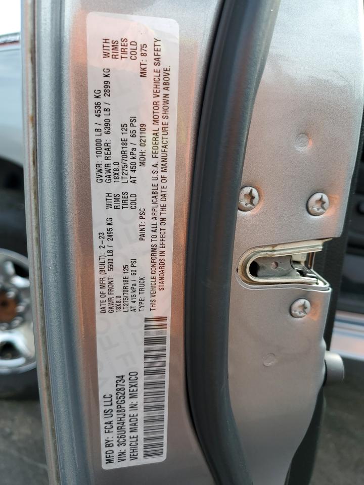 2023 Ram 2500 Tradesman VIN: 3C6UR4HJ8PG528734 Lot: 91268195