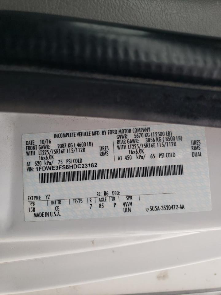 2017 Ford E350 Box Truck VIN: 1FDWE3FS8HDC23182 Lot: 92303005