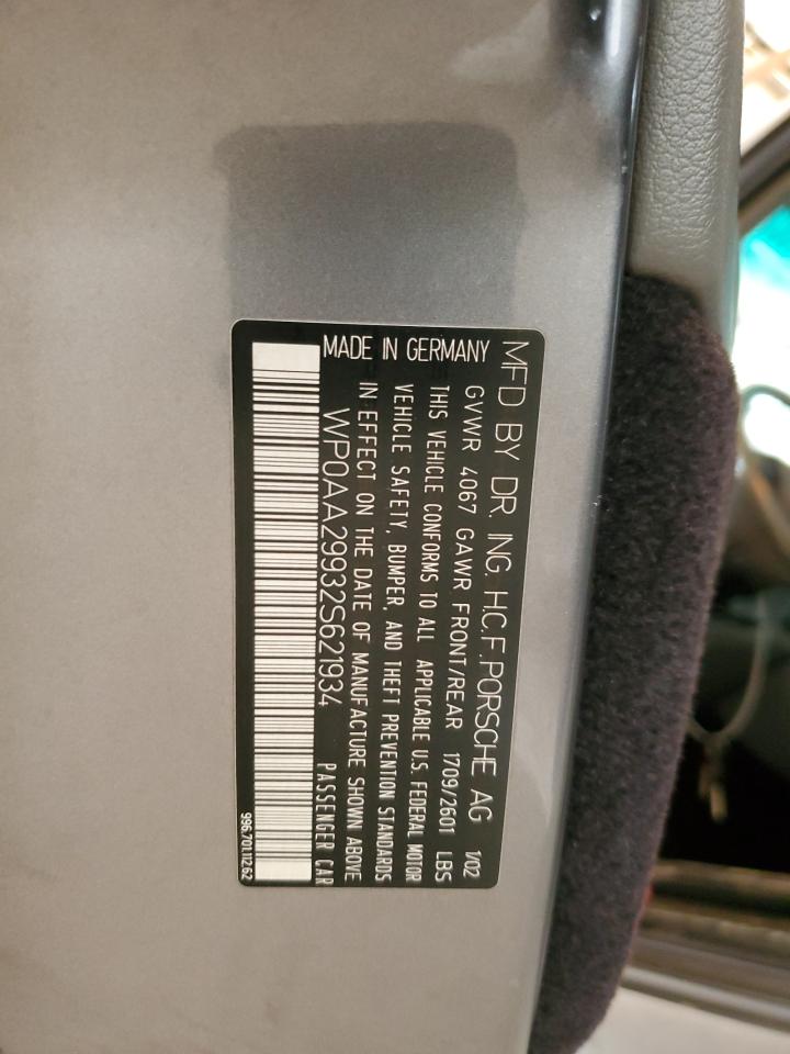 2002 Porsche 911 Carrera 2 VIN: WP0AA29932S621934 Lot: 91063005