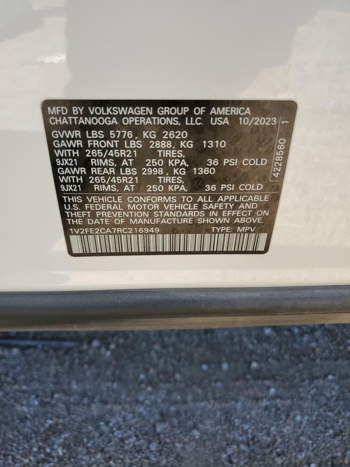 2024 Volkswagen Atlas Cross Sport Sel Premium R-Line VIN: 1V2FE2CA7RC216949 Lot: 90753525