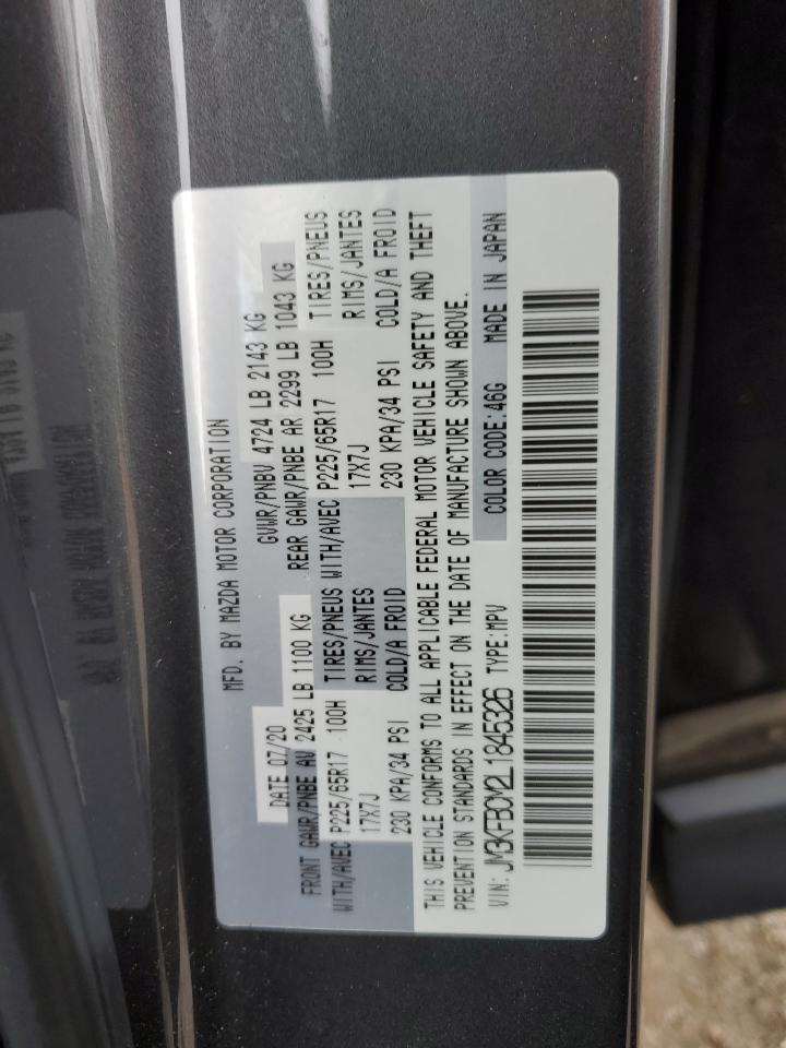 2020 Mazda Cx-5 Touring VIN: JM3KFBCM2L1845326 Lot: 92481405