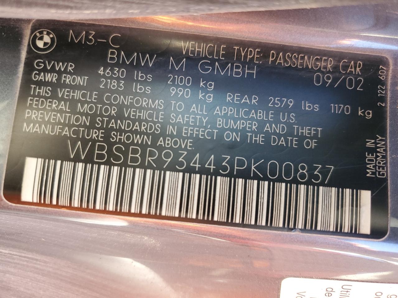 Фото: WBSBR93443PK00837