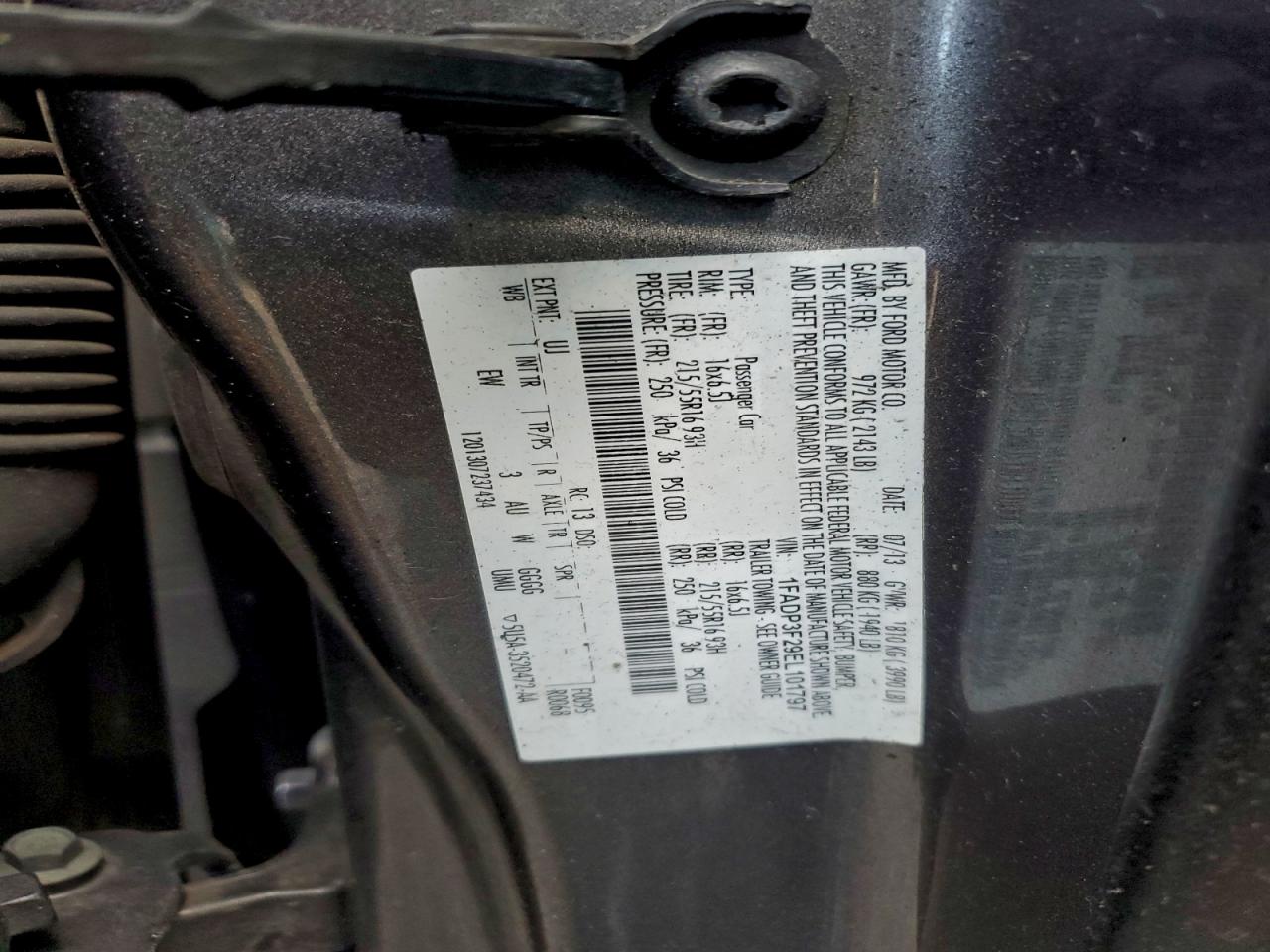 2014 Ford Focus Se VIN: 1FADP3F29EL101797 Lot: 94473915