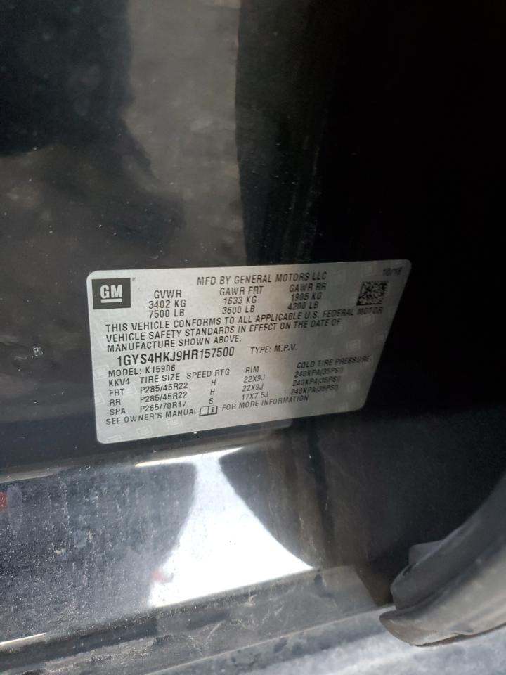 2017 Cadillac Escalade Esv Luxury VIN: 1GYS4HKJ9HR157500 Lot: 91549585