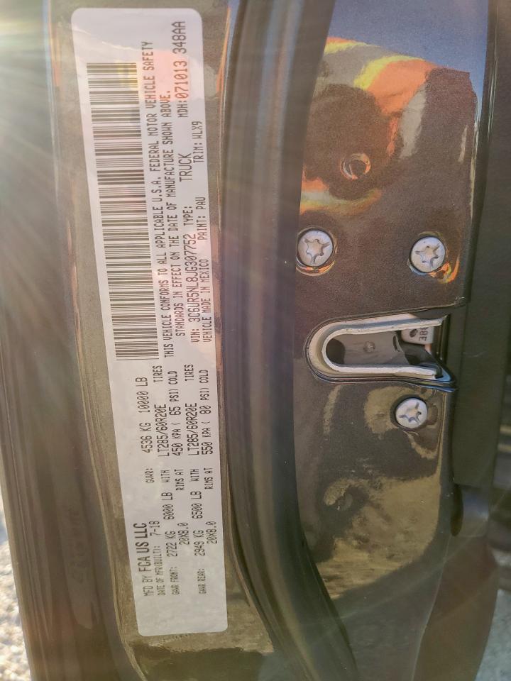 2018 Ram 2500 Laramie VIN: 3C6UR5NL8JG307752 Lot: 91174875