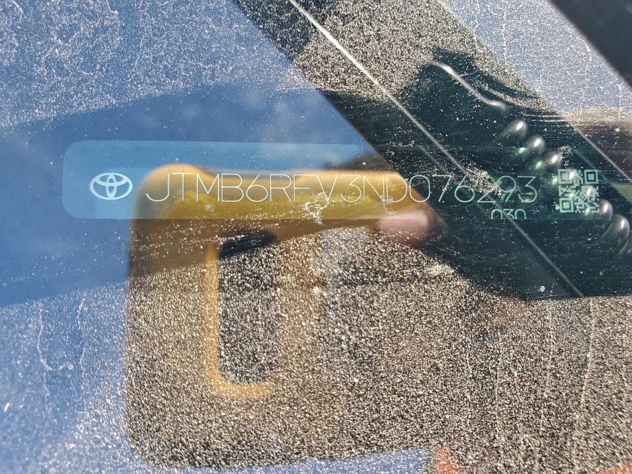 2022 Toyota Rav4 Xle Premium VIN: JTMB6RFV3ND076293 Lot: 93890195