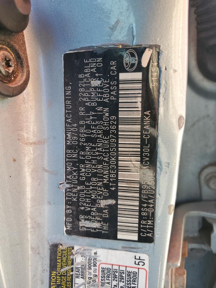 2005 Toyota Camry Le VIN: 4T1BE30K05U973629 Lot: 91891605