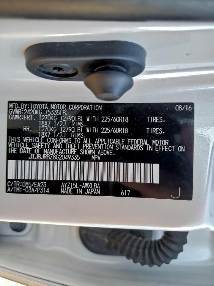 2016 Lexus Nx 300H VIN: JTJBJRBZ8G2049335 Lot: 93713405