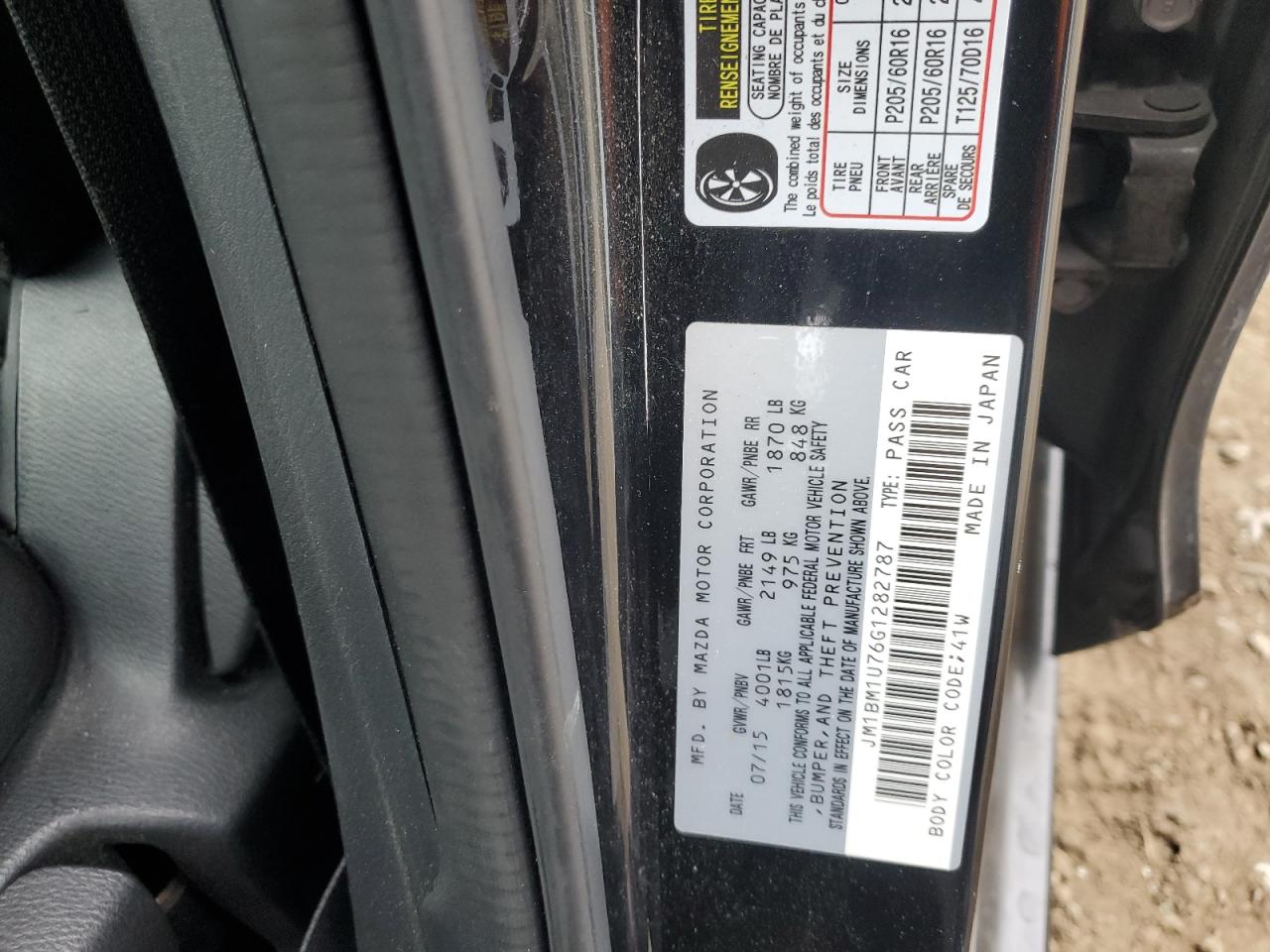 2016 Mazda 3 Sport VIN: JM1BM1U76G1282787 Lot: 92360715