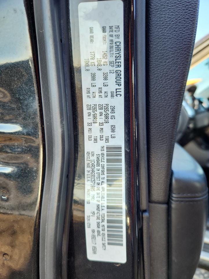 2013 Dodge Durango Sxt VIN: 1C4RDHAG9DC571805 Lot: 92470445