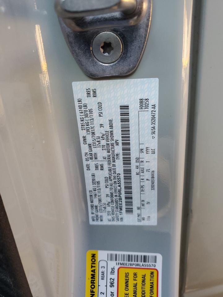 2024 Ford Bronco Wildtrak VIN: 1FMEE2BP0RLA55570 Lot: 92730745