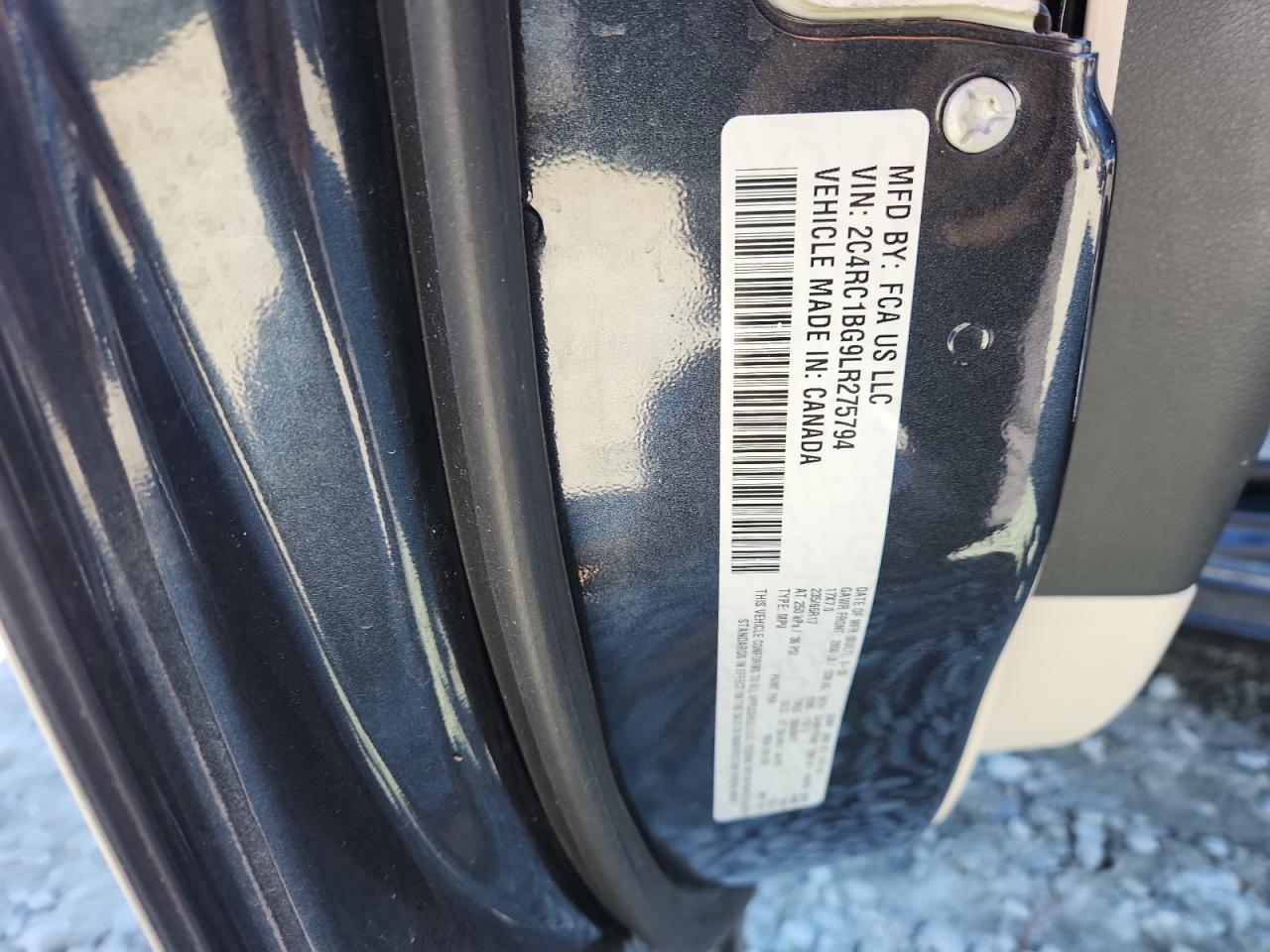 2020 Chrysler Pacifica Touring L VIN: 2C4RC1BG9LR275794 Lot: 92103055