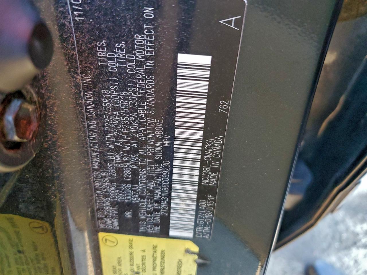 2006 Lexus Rx 330 VIN: 2T2HA31U86C099230 Lot: 92949835