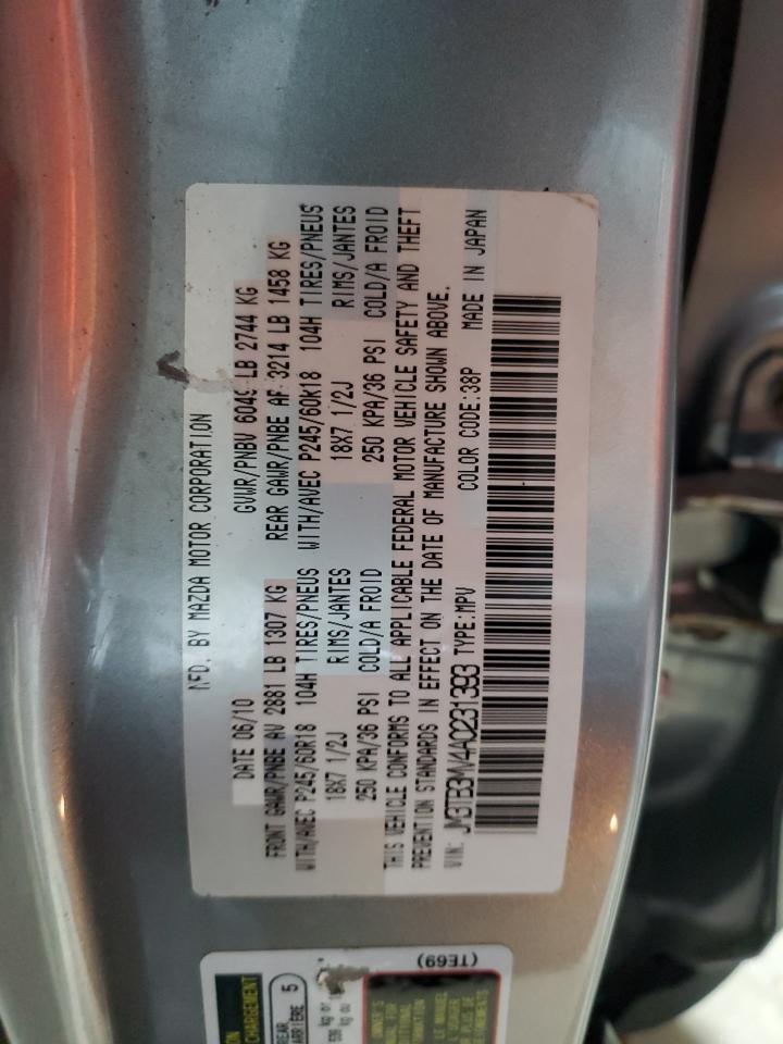 2010 Mazda Cx-9 VIN: JM3TB3MV4A0231393 Lot: 91253455