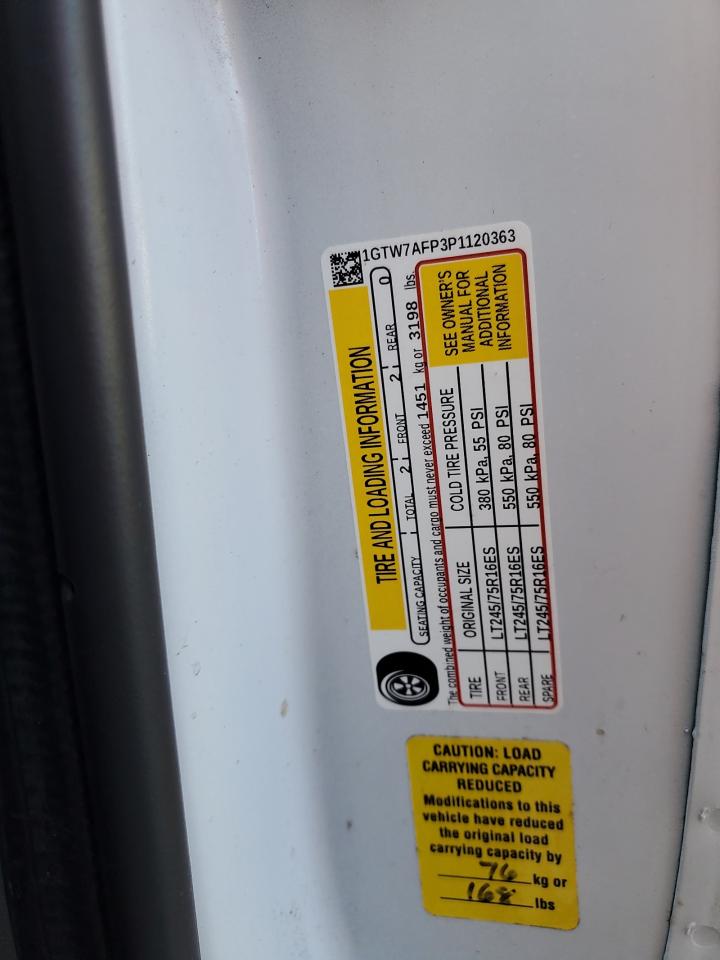 2023 GMC Savana G2500 VIN: 1GTW7AFP3P1120363 Lot: 93009945