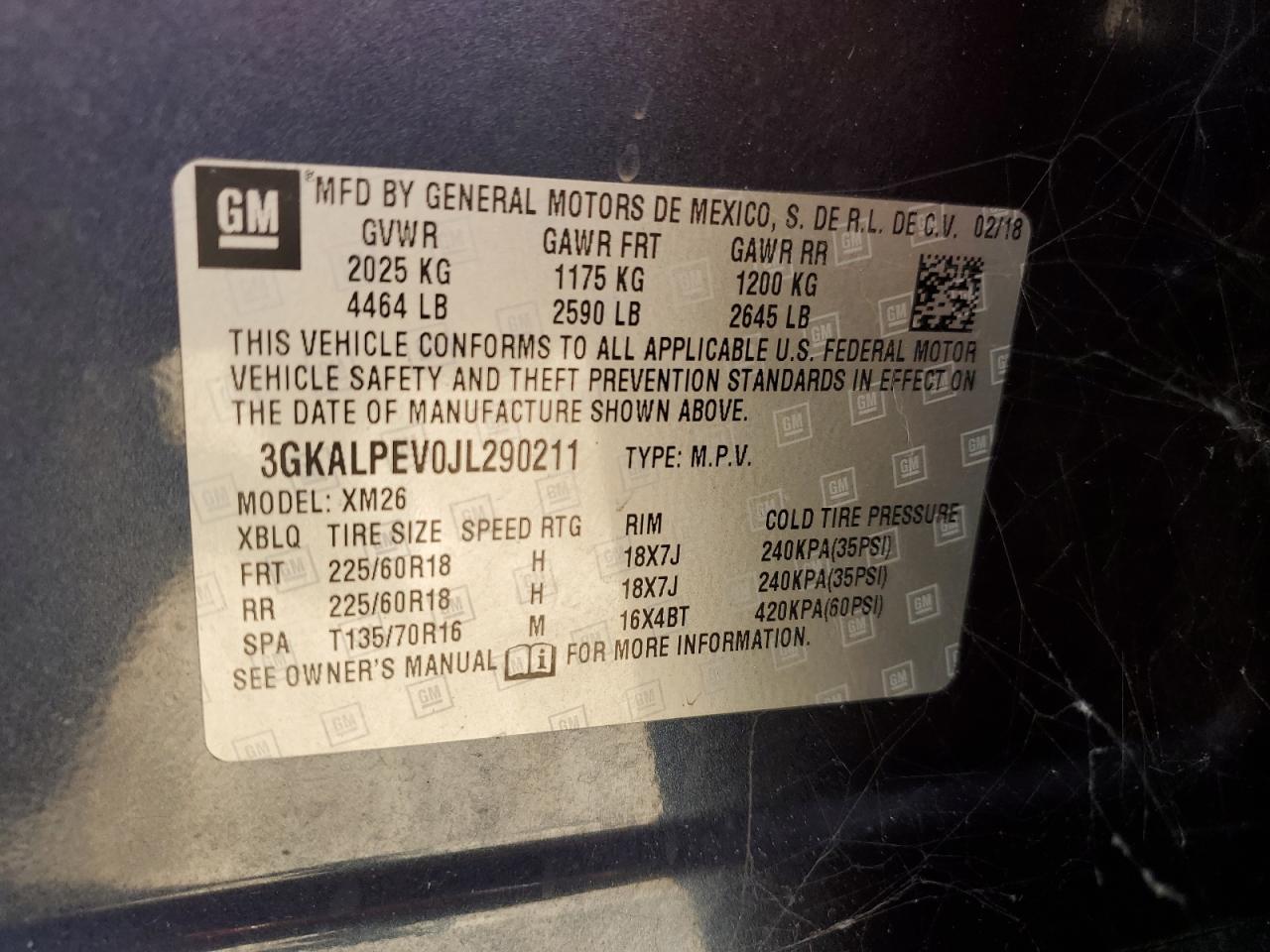 2018 GMC Terrain Slt VIN: 3GKALPEV0JL290211 Lot: 91627335