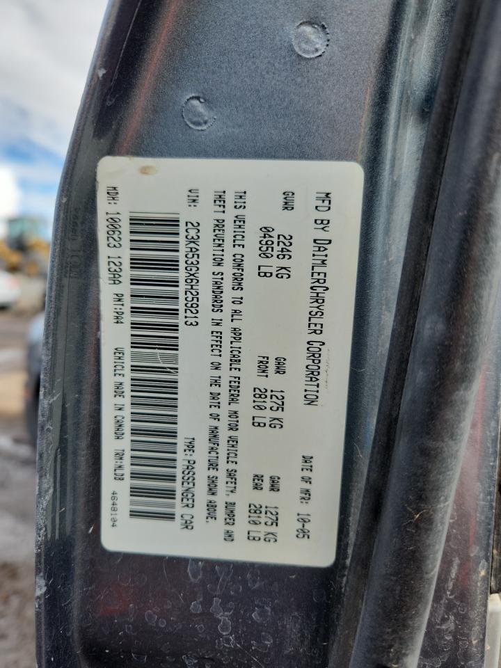 2006 Chrysler 300 Touring VIN: 2C3KA53GX6H259213 Lot: 90343445