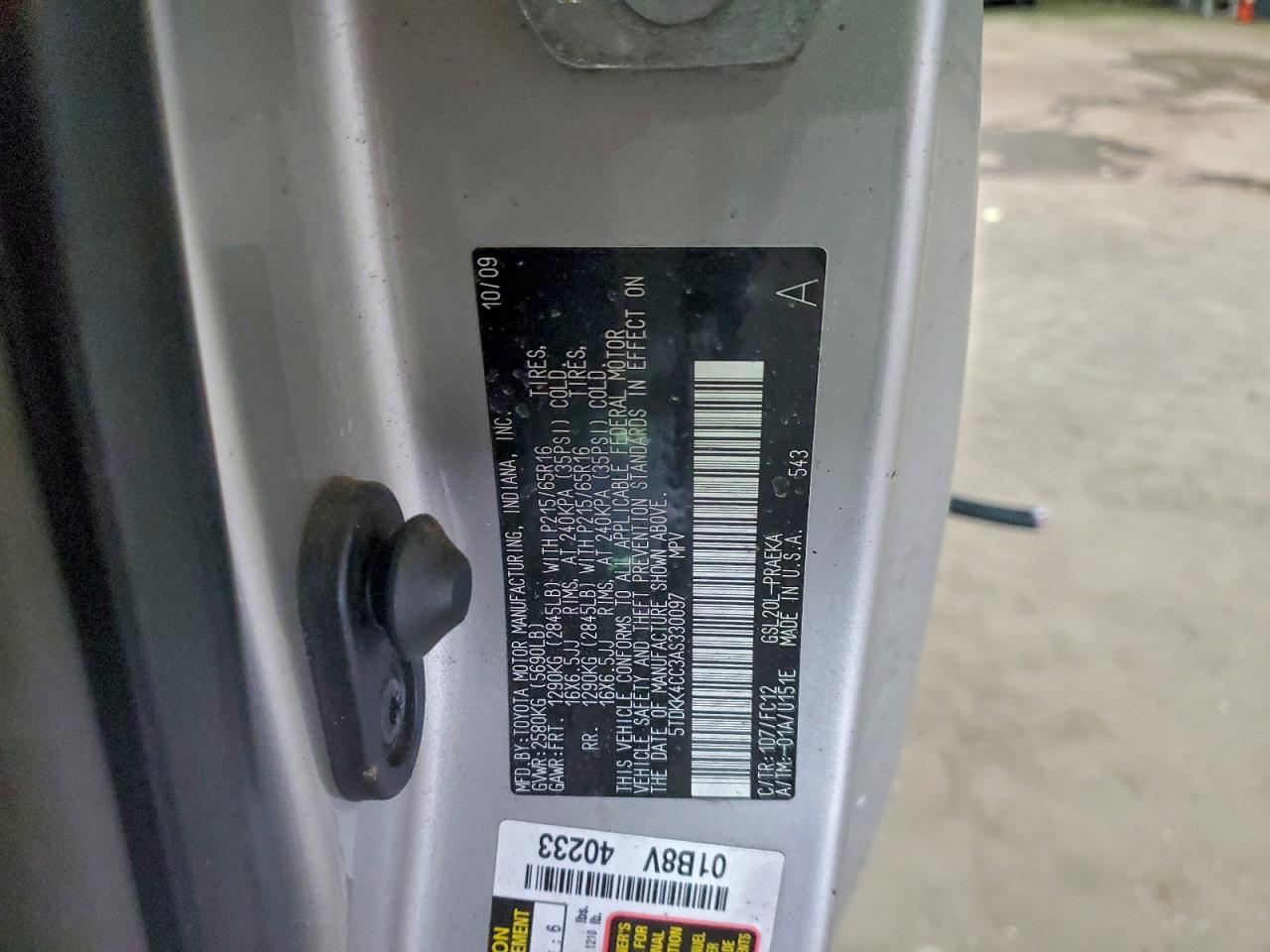 2010 Toyota Sienna Ce VIN: 5TDKK4CC3AS330097 Lot: 94312915