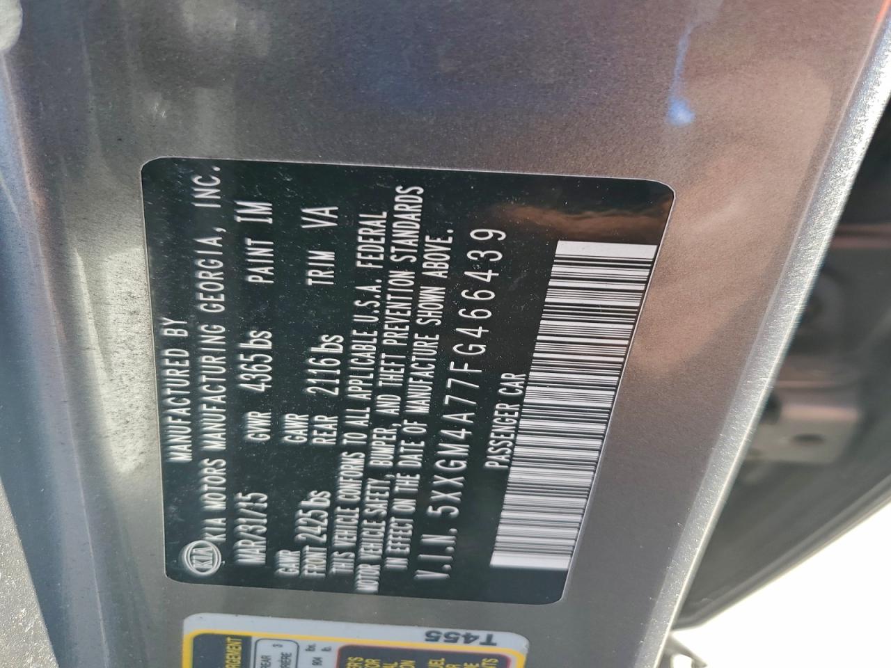 2015 Kia Optima Lx VIN: 5XXGM4A77FG466439 Lot: 94572025