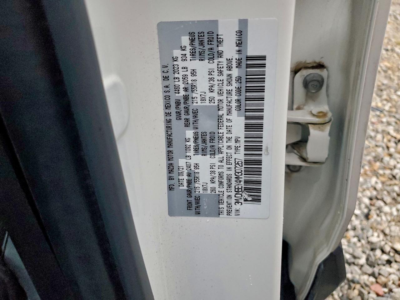 2021 Mazda Cx-30 Premium Plus VIN: 3MVDMBEY4MM307267 Lot: 93849395