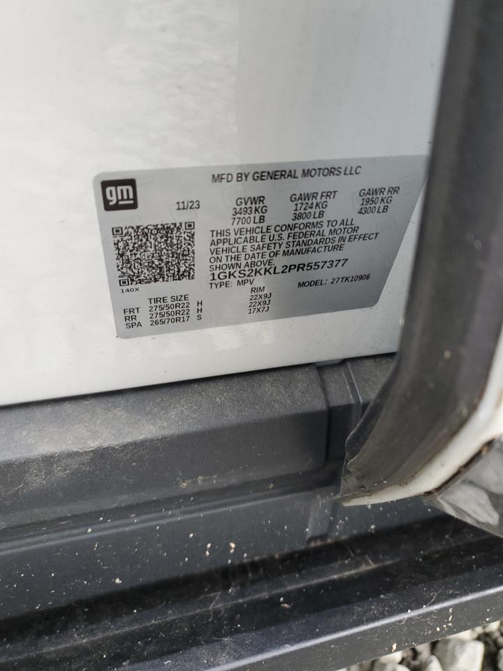 2023 GMC Yukon Xl Denali Ultimate VIN: 1GKS2KKL2PR557377 Lot: 91378065