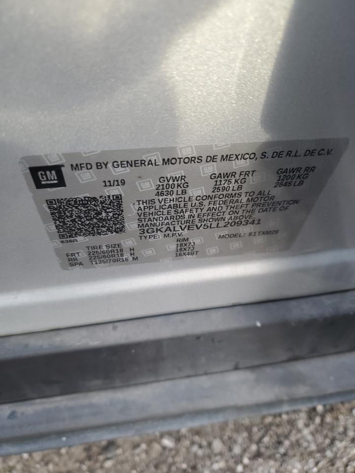 2020 GMC Terrain Slt VIN: 3GKALVEV5LL209341 Lot: 91215005