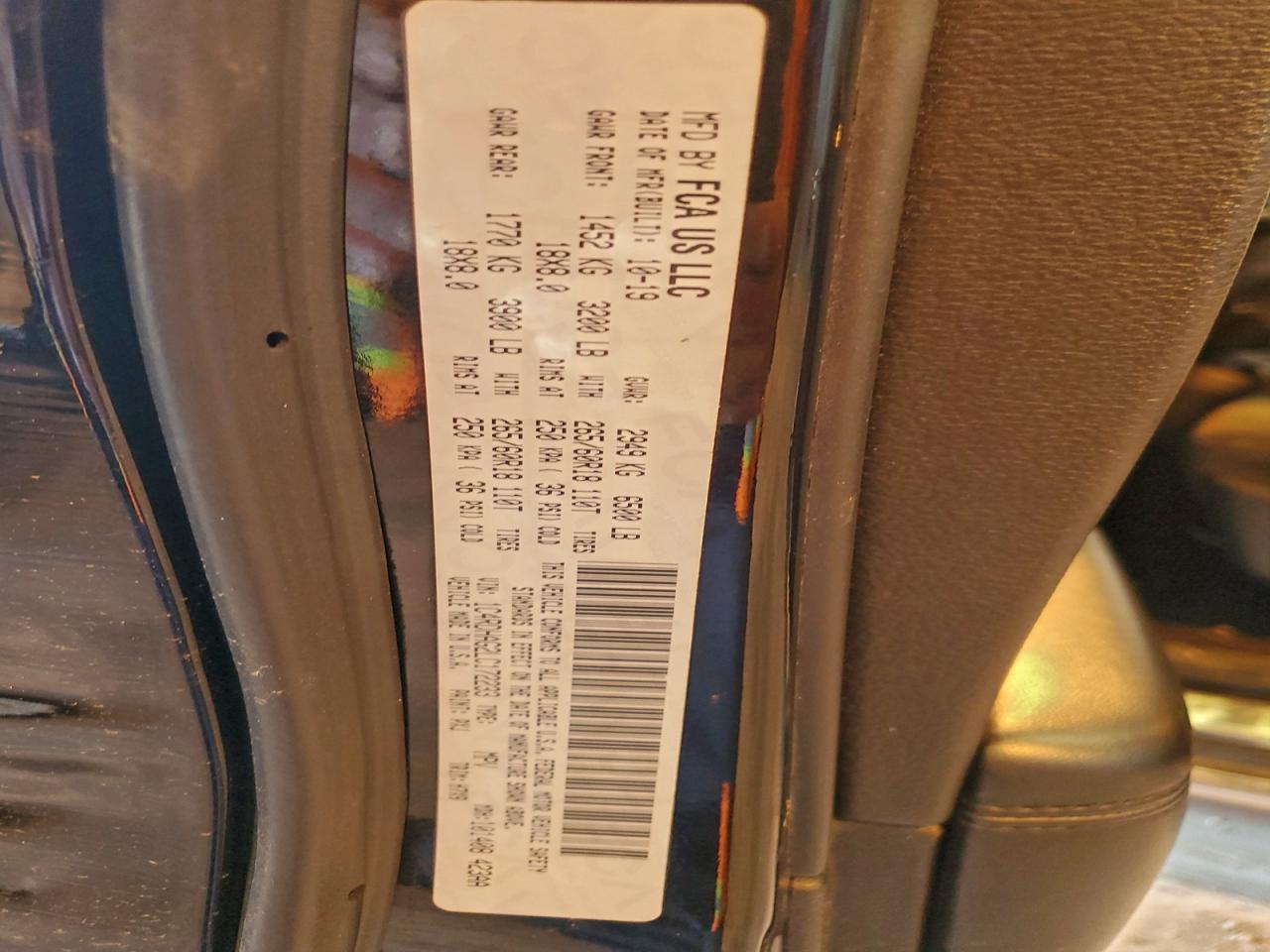 2020 Dodge Durango Sxt VIN: 1C4RDHAG2LC172233 Lot: 94329645