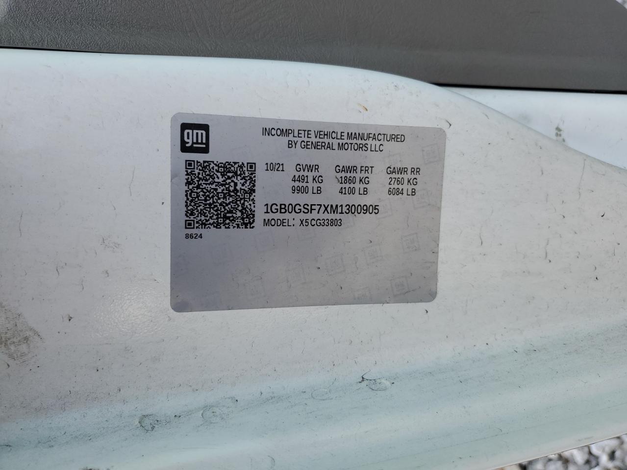 2021 Chevrolet Express G3500 VIN: 1GB0GSF7XM1300905 Lot: 90586955