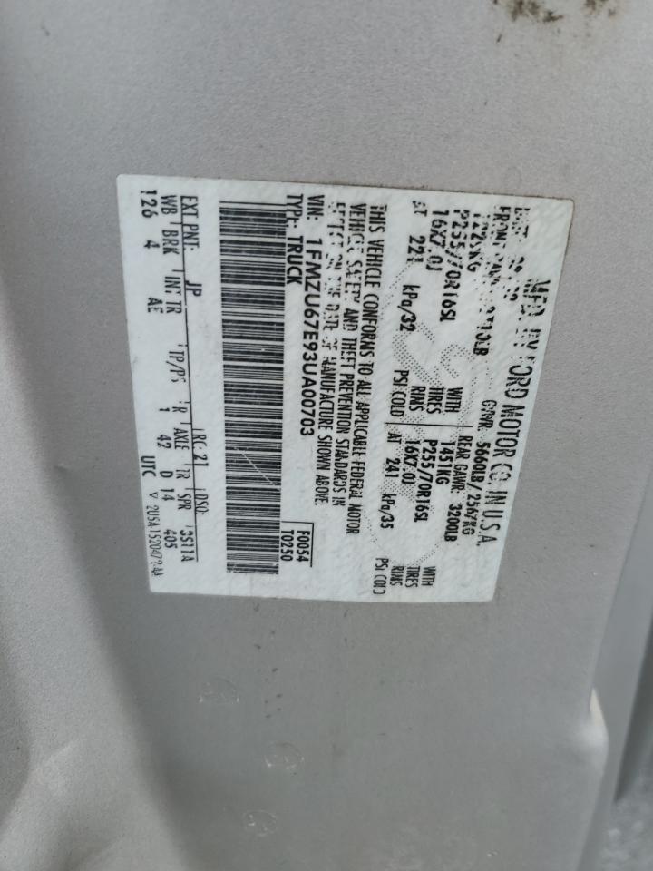 2003 Ford Explorer Sport Trac VIN: 1FMZU67E93UA00703 Lot: 93007755