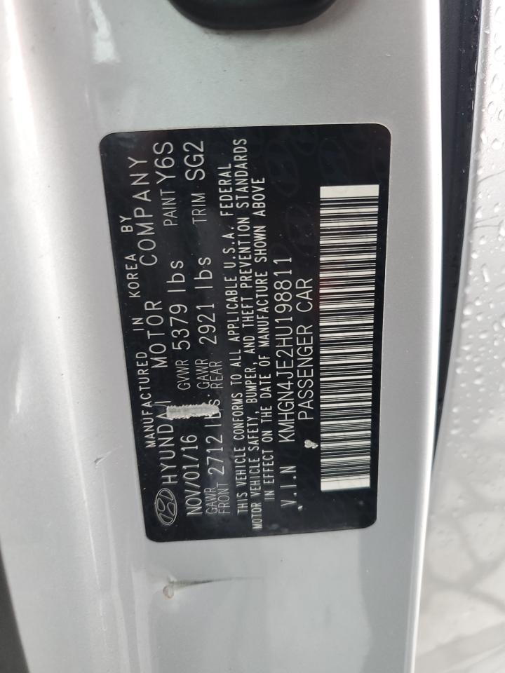 2017 Genesis G80 Base VIN: KMHGN4JE2HU198811 Lot: 91224445