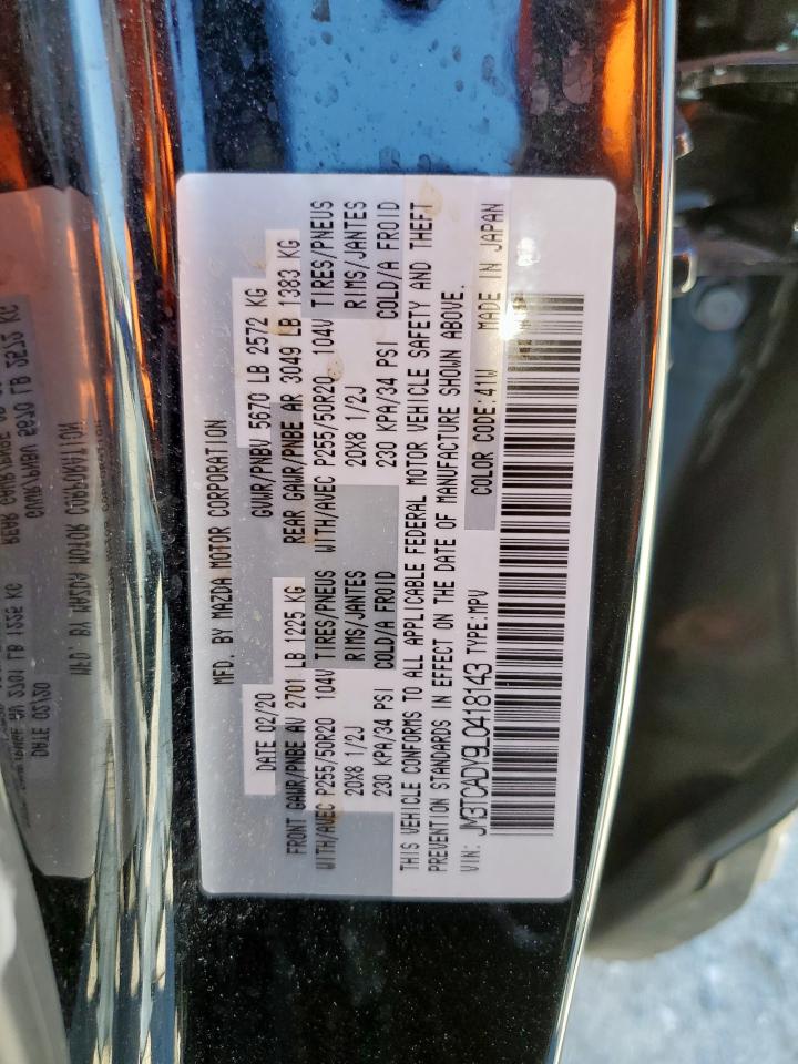 2020 Mazda Cx-9 Grand Touring VIN: JM3TCADY9L0418143 Lot: 92154135