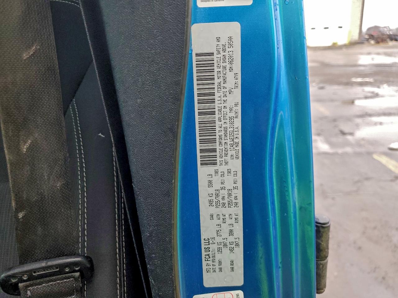 2016 Jeep Wrangler Unlimited Sahara VIN: 1C4BJWEG5GL310295 Lot: 94432265