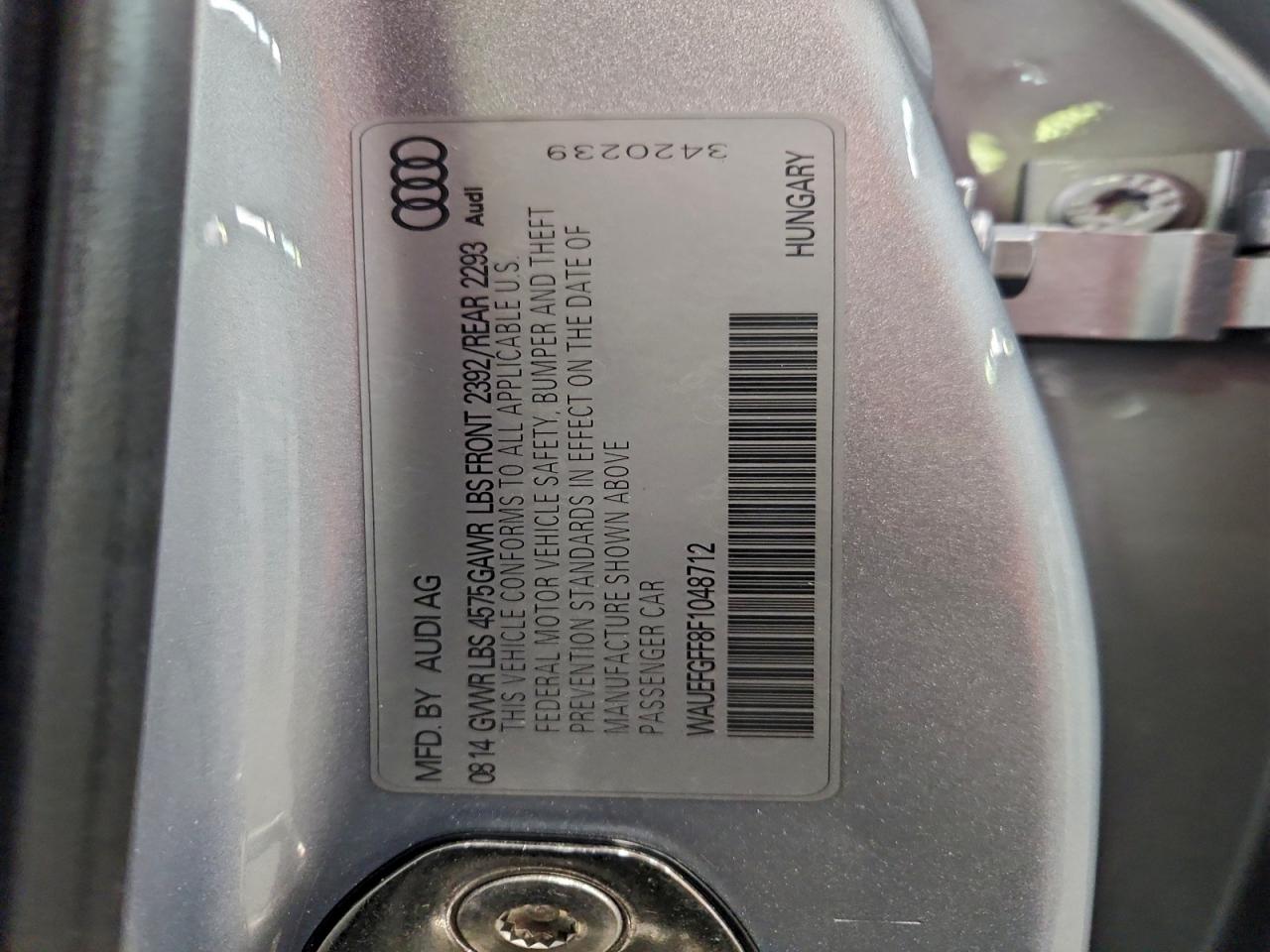 2015 Audi A3 Premium Plus VIN: WAUEFGFF8F1048712 Lot: 94130475